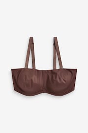 Chocolate Brown DD+ Non Pad Minimise Strapless Bandeau Bra - Image 5 of 5