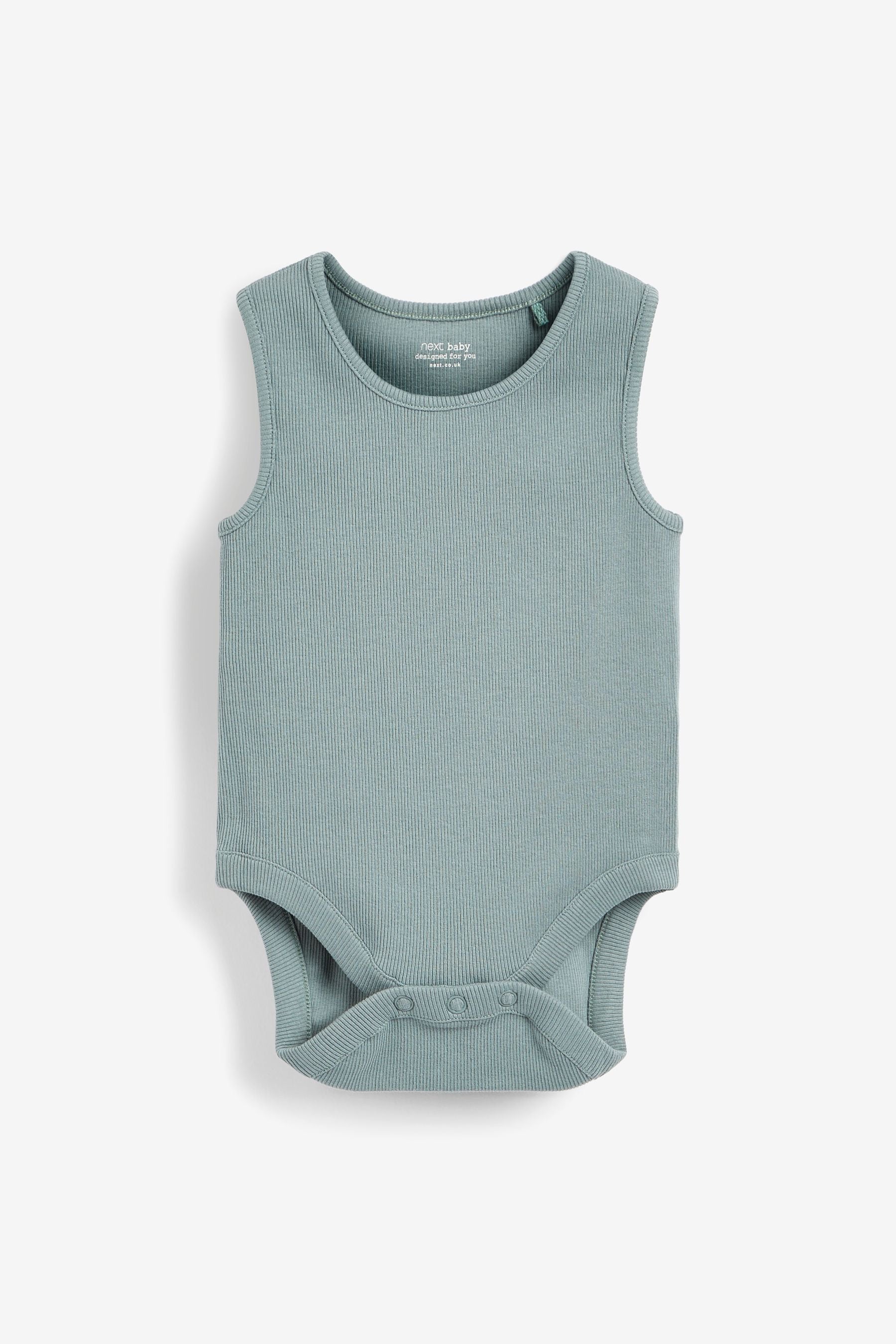 Buy Modern Blue 5 Pack Baby Vest Bodysuits from Next Luxembourg