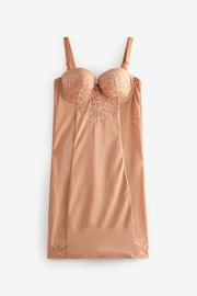 Tan Brown Firm Tummy Control Cupped Lace Slip - Image 4 of 4