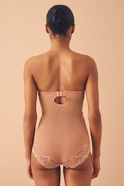 Tan Brown Firm Tummy Control Cupped Lace Body - Image 3 of 5