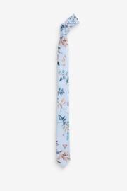 Blue Floral Tie And Pocket Square Set (1-16yrs) - Image 2 of 4