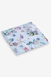 Blue Floral Tie And Pocket Square Set (1-16yrs) - Image 3 of 4