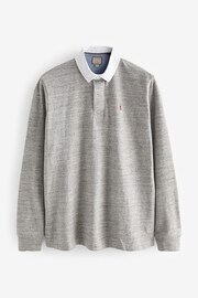 Grey Marl Long Sleeve Rugby Shirt - Image 8 of 9