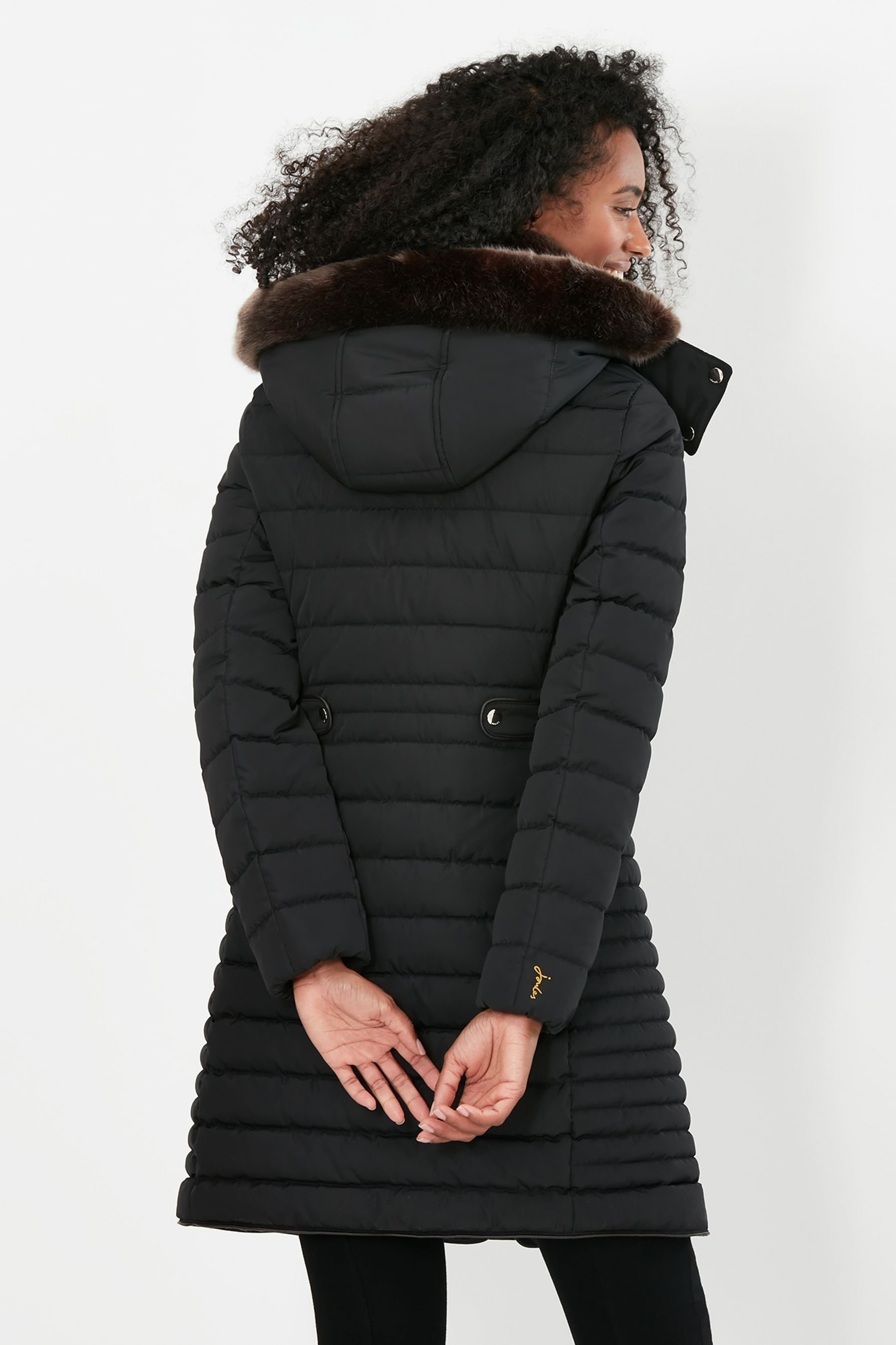 Buy Joules Black Cherington Coat from Next Luxembourg