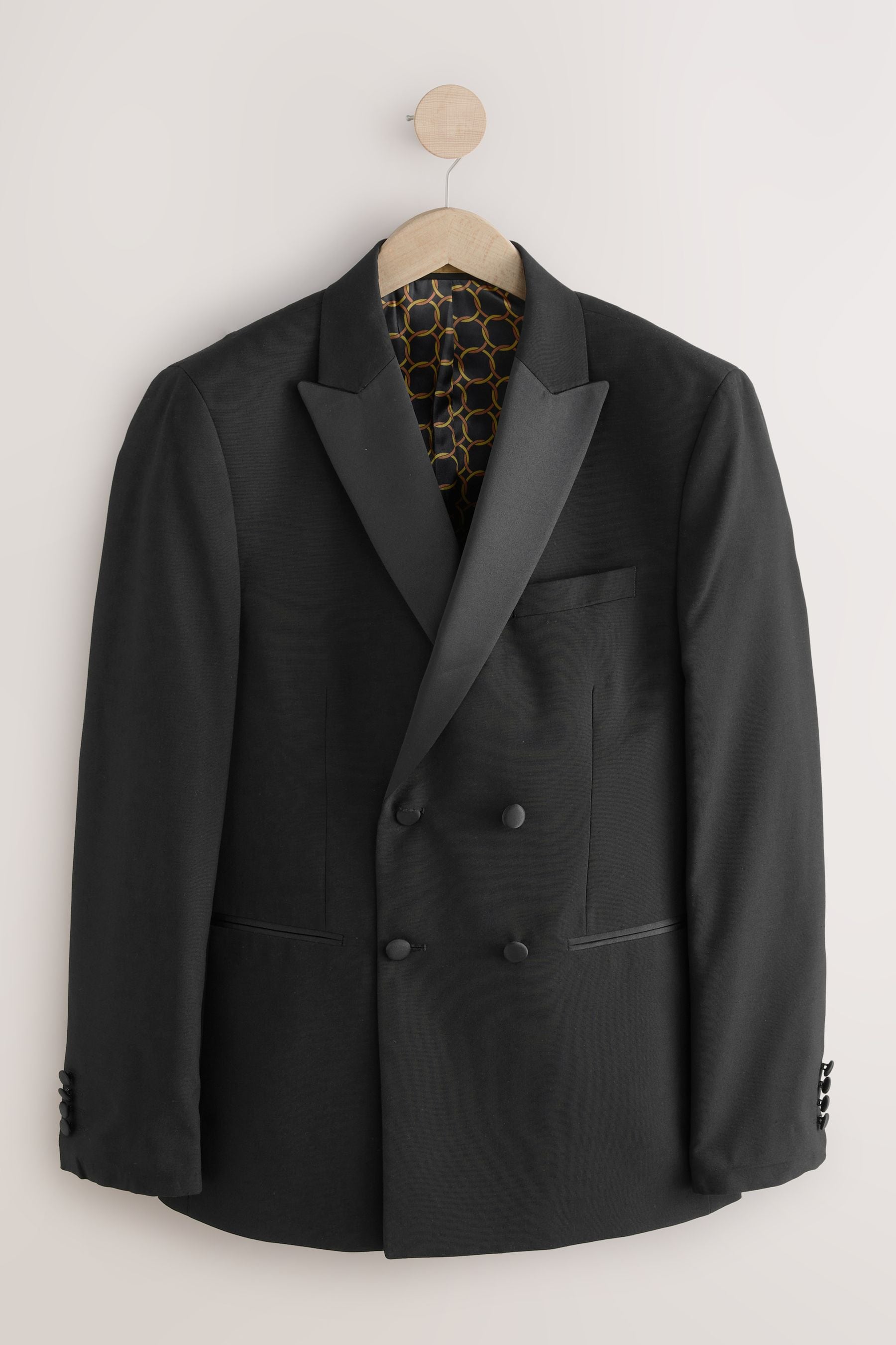 Buy Black Slim Fit Double Breasted Suit Jacket from the Next UK online shop