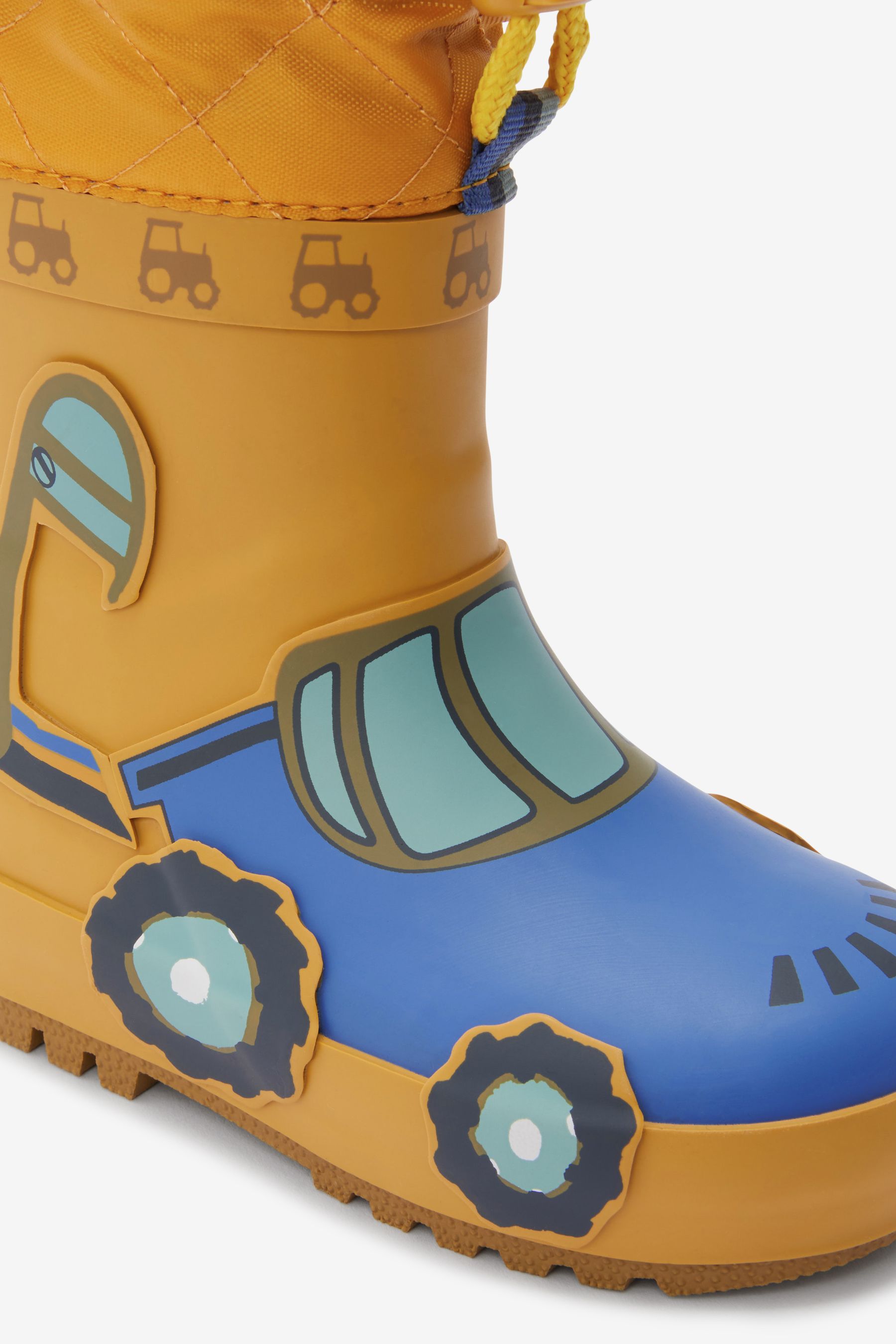 Buy Ochre Yellow Digger Thermal Thinsulate Lined Cuff Wellies from Next Luxembourg