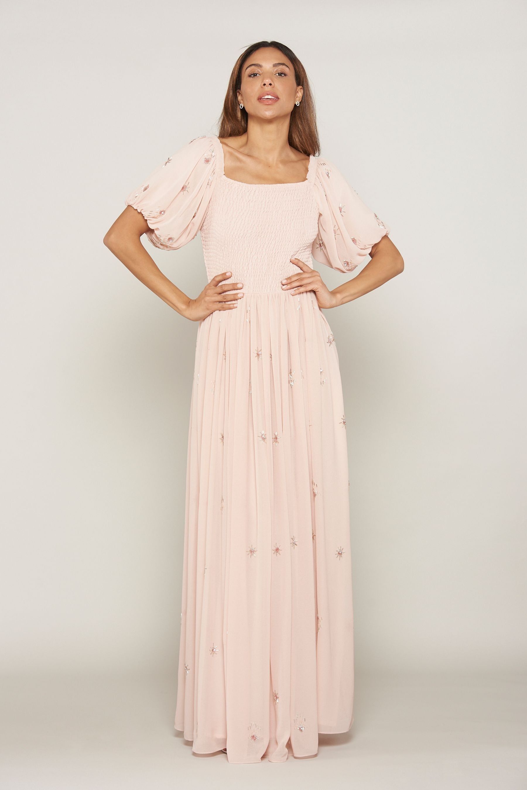 Frock and frill pink dress deals
