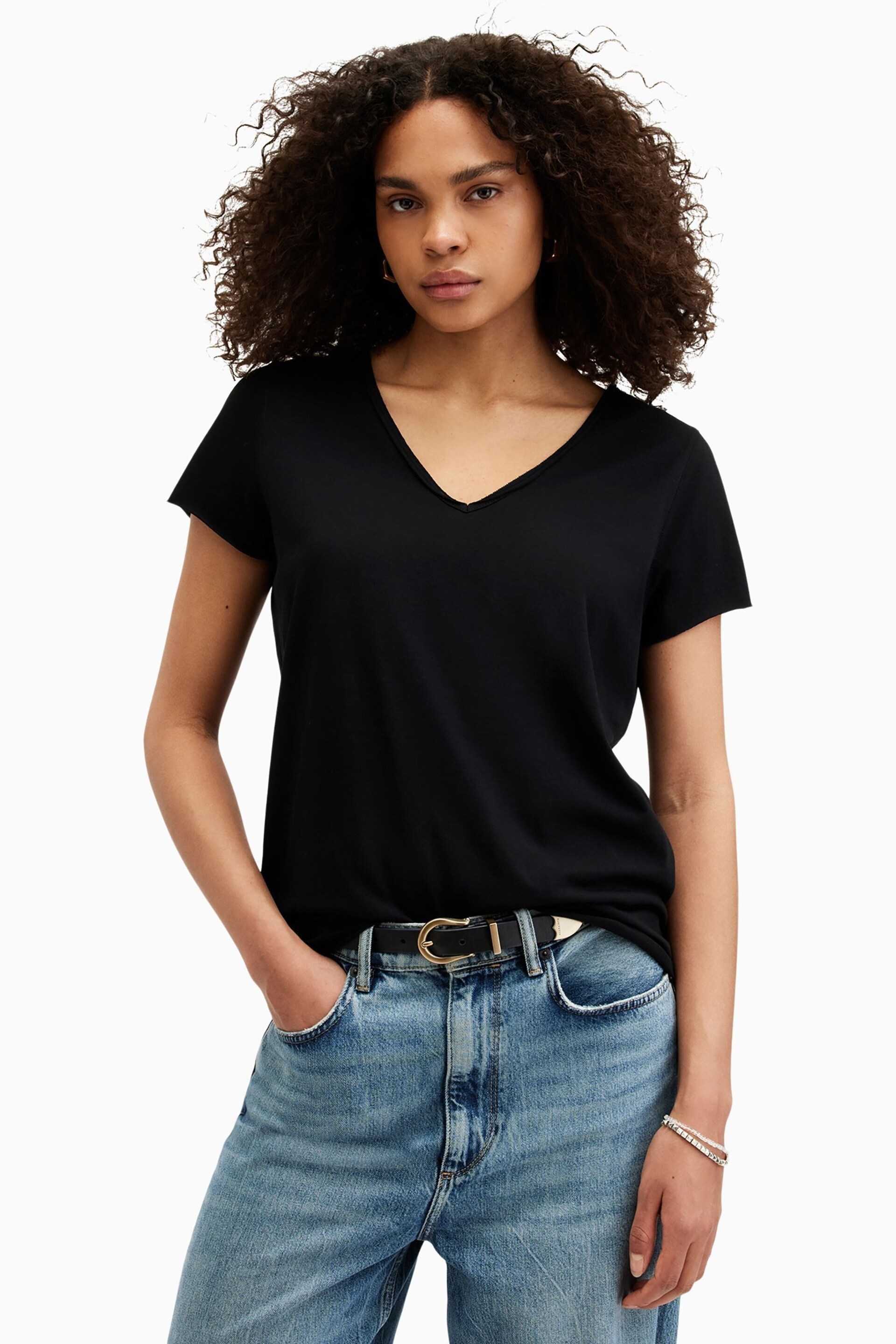 AllSaints Black Emelyn Tonic T-Shirt - Image 9 of 13