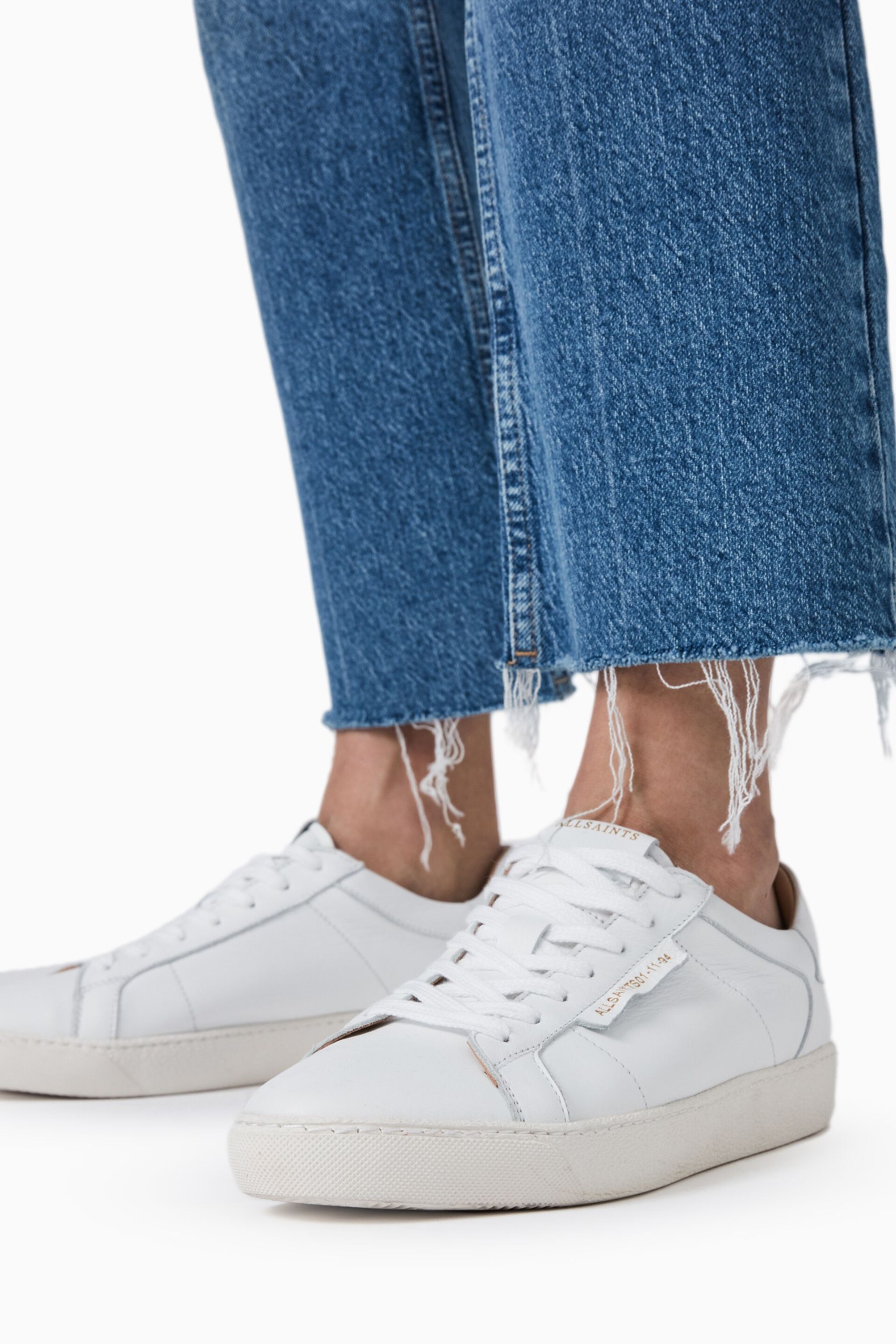 AllSaints White Sheer Sneakers - Image 6 of 7