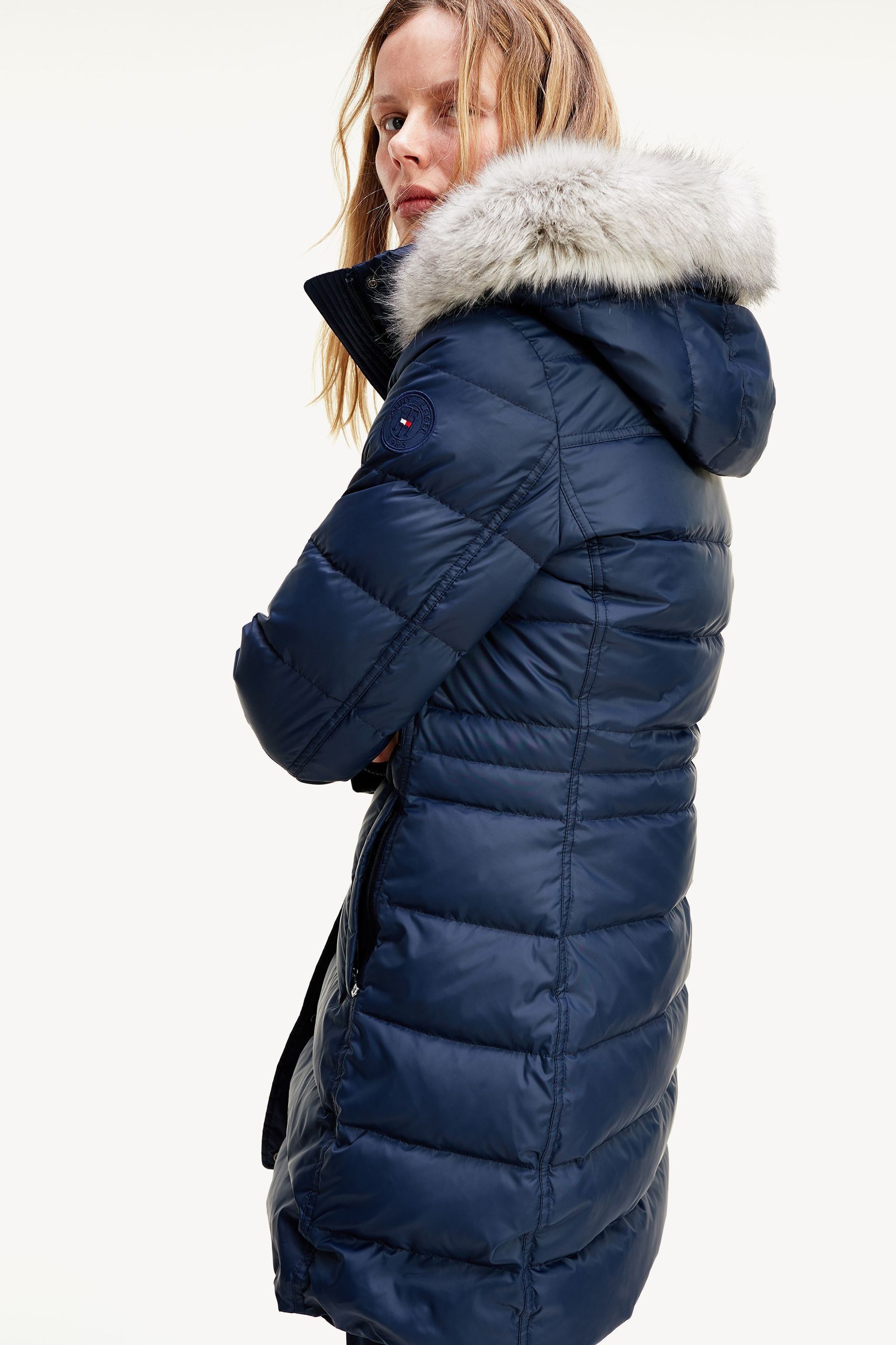 Tommy hilfiger longline down jacket cheap