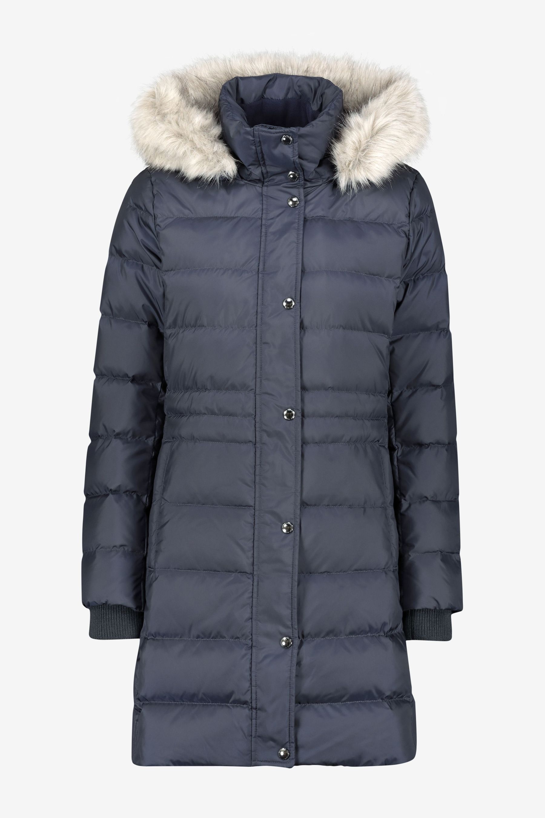 Buy Tommy Hilfiger Blue Tyra Longline Down Coat from Next Luxembourg