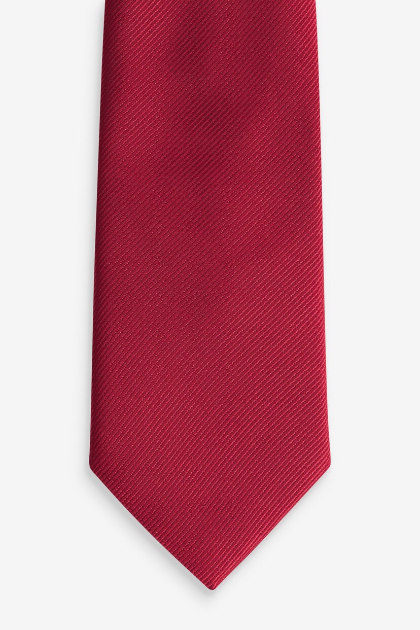 Red Slim Twill Tie - Image 3 of 3