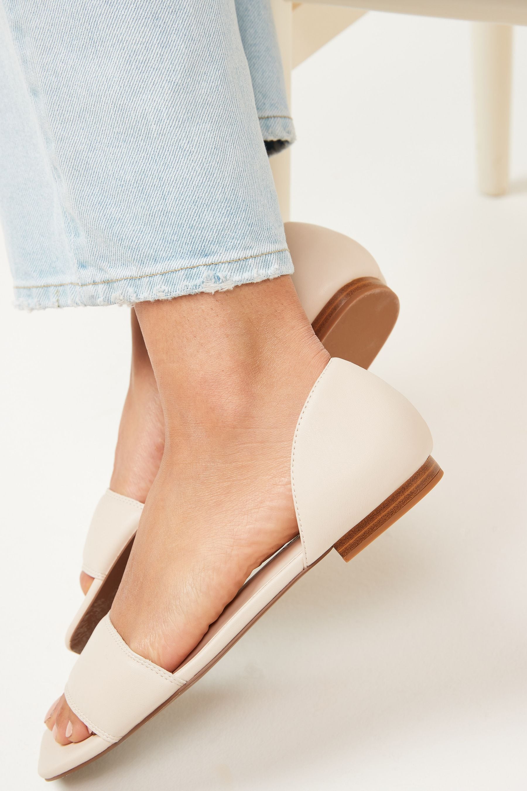 Peep toe flat shoes uk new arrivals