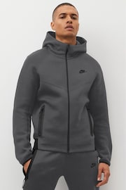 Nike Dark Grey Tech Fleece Zip-Up Hoodie - Image 1 of 11