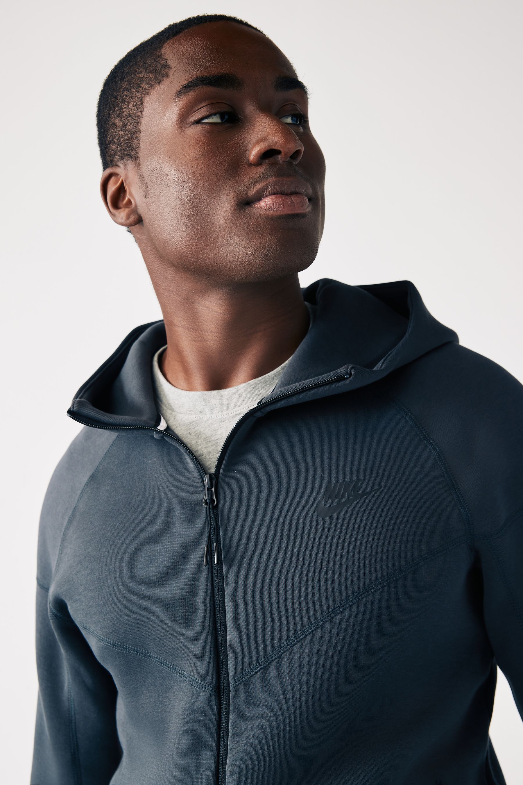 Nike zip up grey hoodie shop