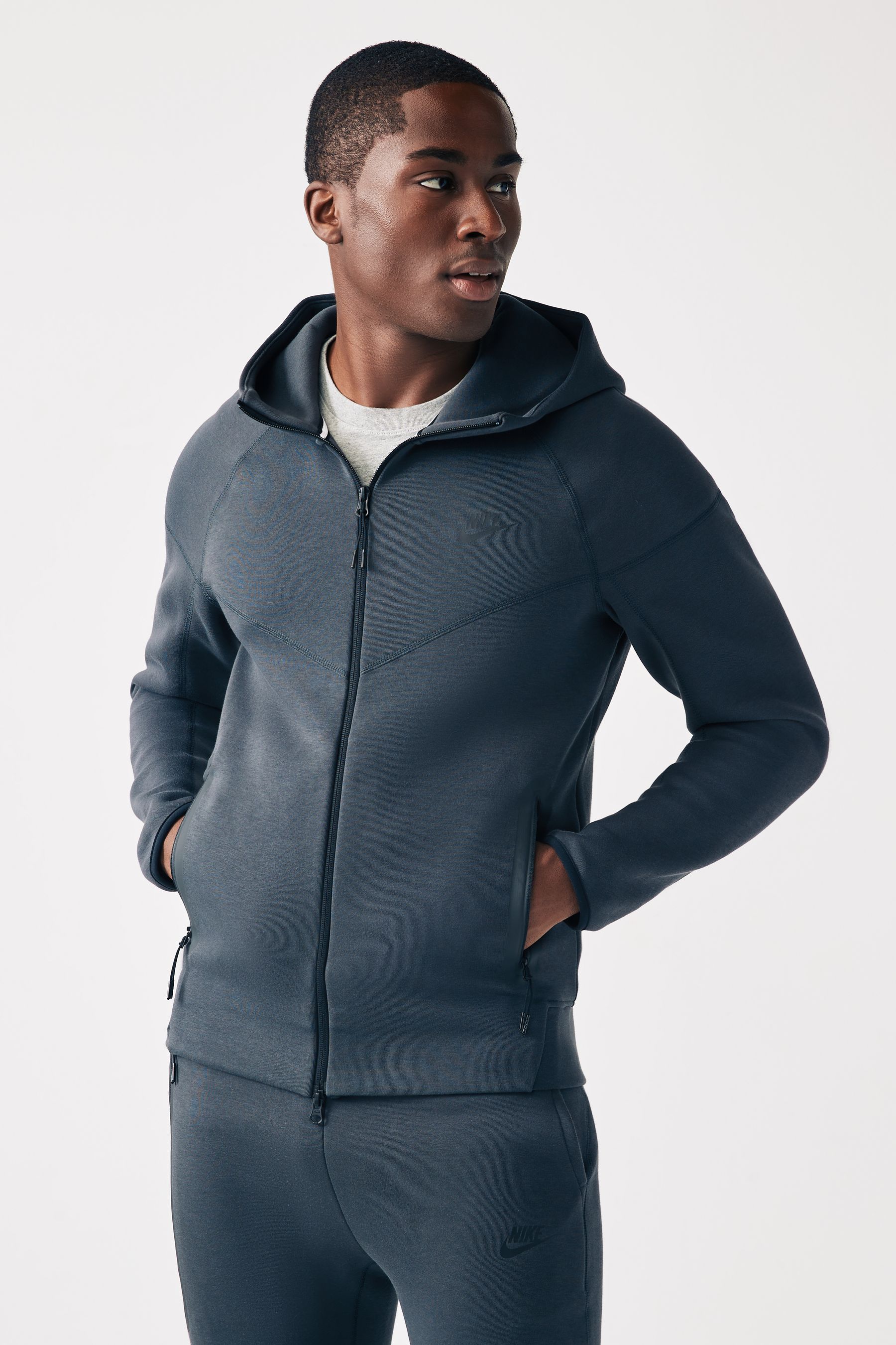 Buy Nike Dark Grey Tech Fleece ZipUp Hoodie from the Next UK online shop