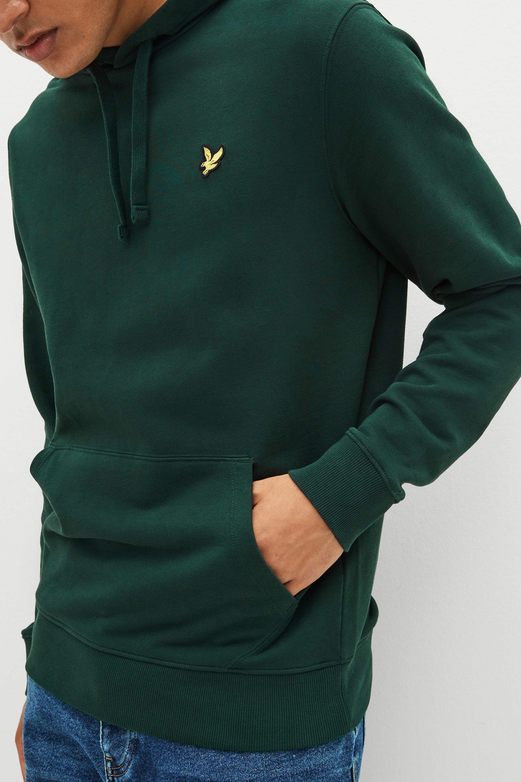 Lyle Scott Dark Green 100 Cotton Pullover Hoodie