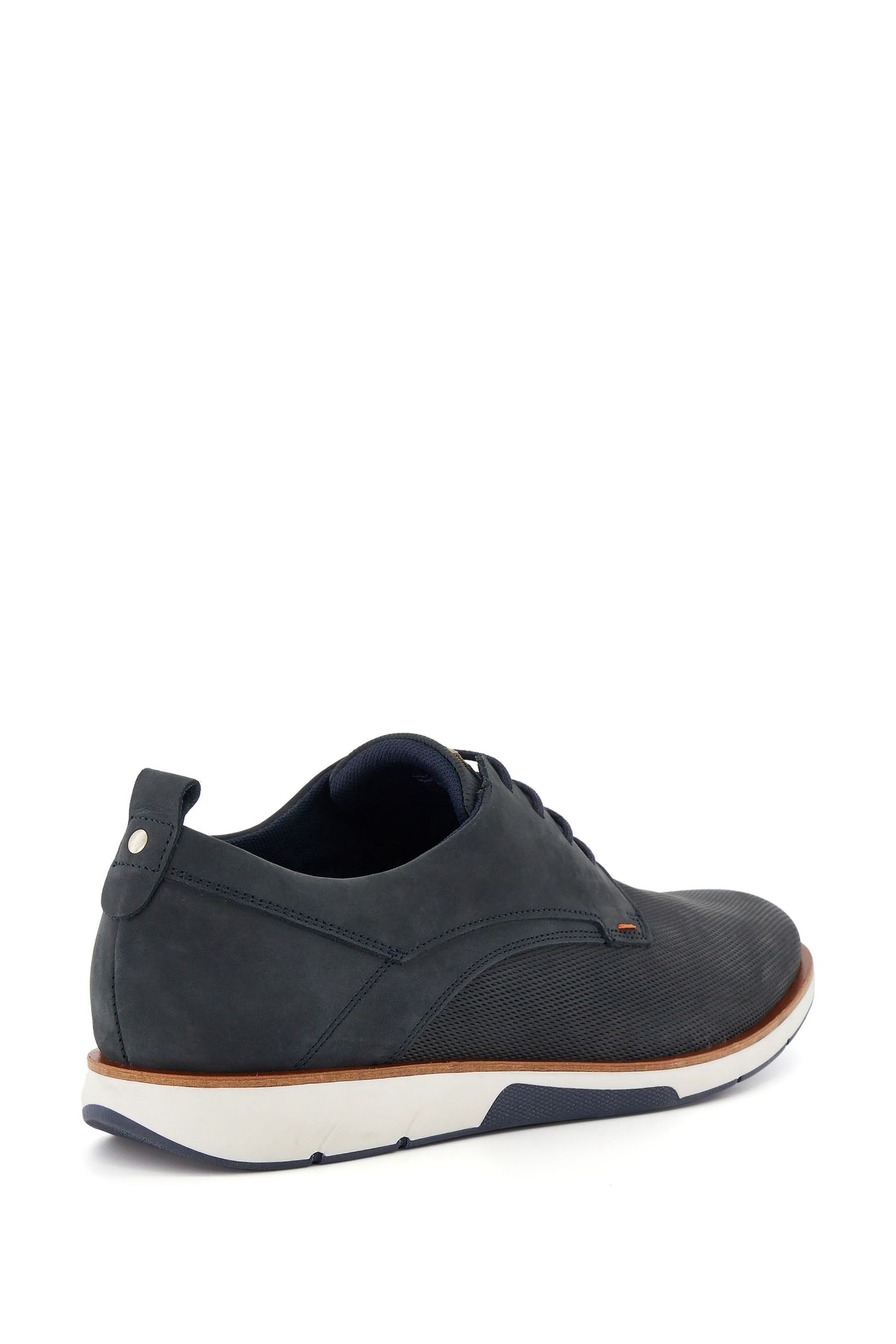 Buy Dune London Blue Regular Fit Wide Fit Barnabey Perforated Wedge Casual Shoes from Next Luxembourg