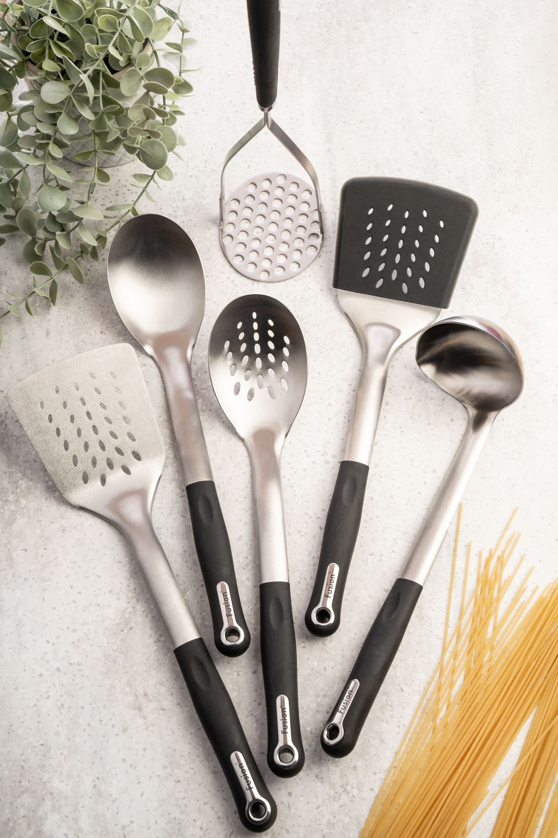 Fusion Set of 6 Black Utensils - Image 1 of 4