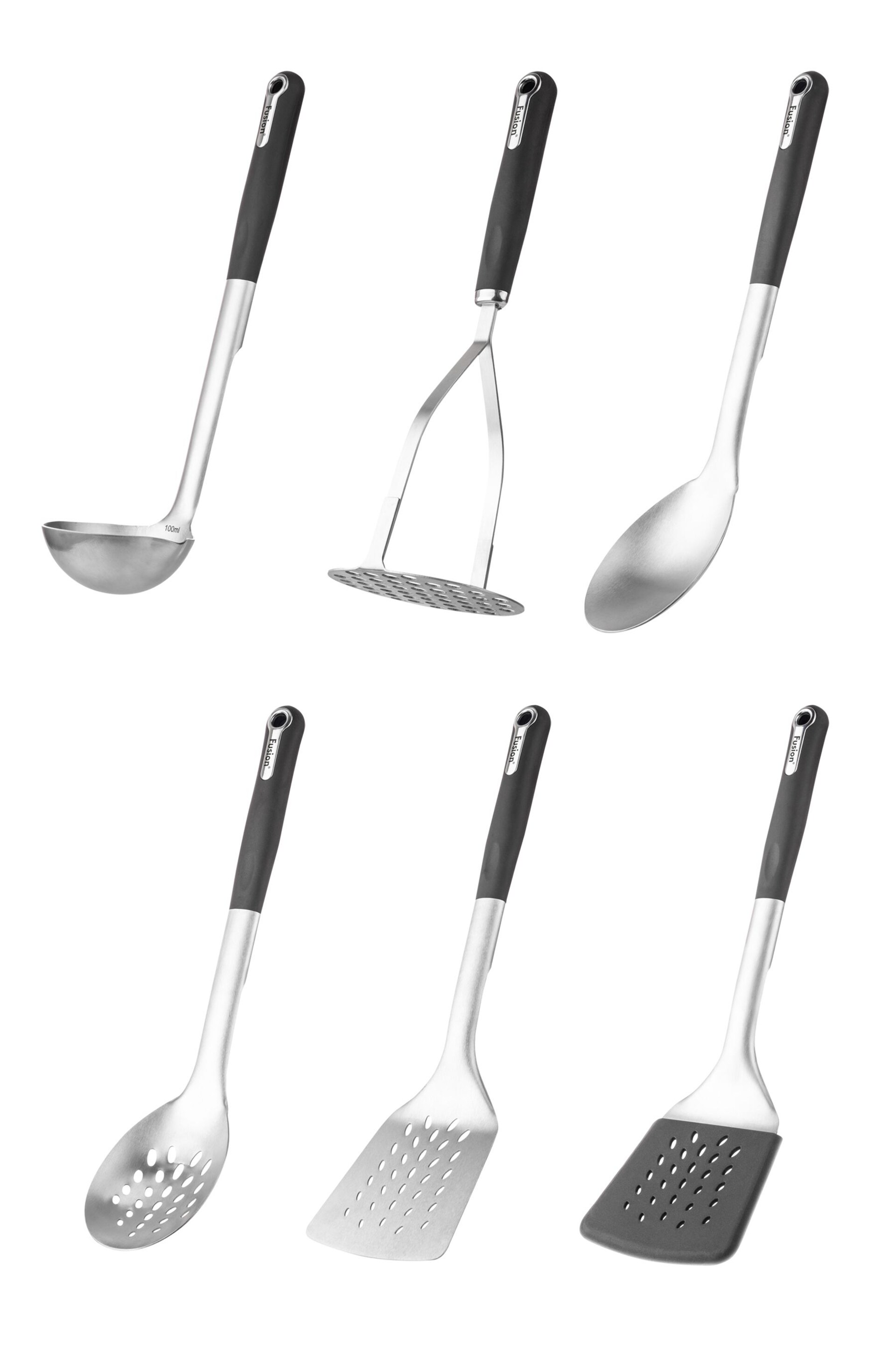 Fusion Set of 6 Black Utensils - Image 3 of 4