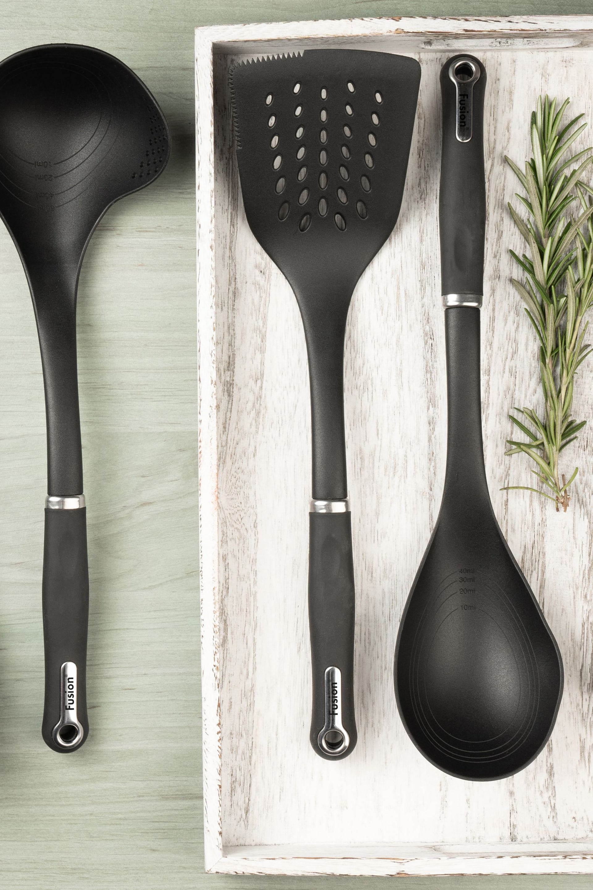 Fusion Set of 6 Black Nylon Utensils - Image 2 of 4