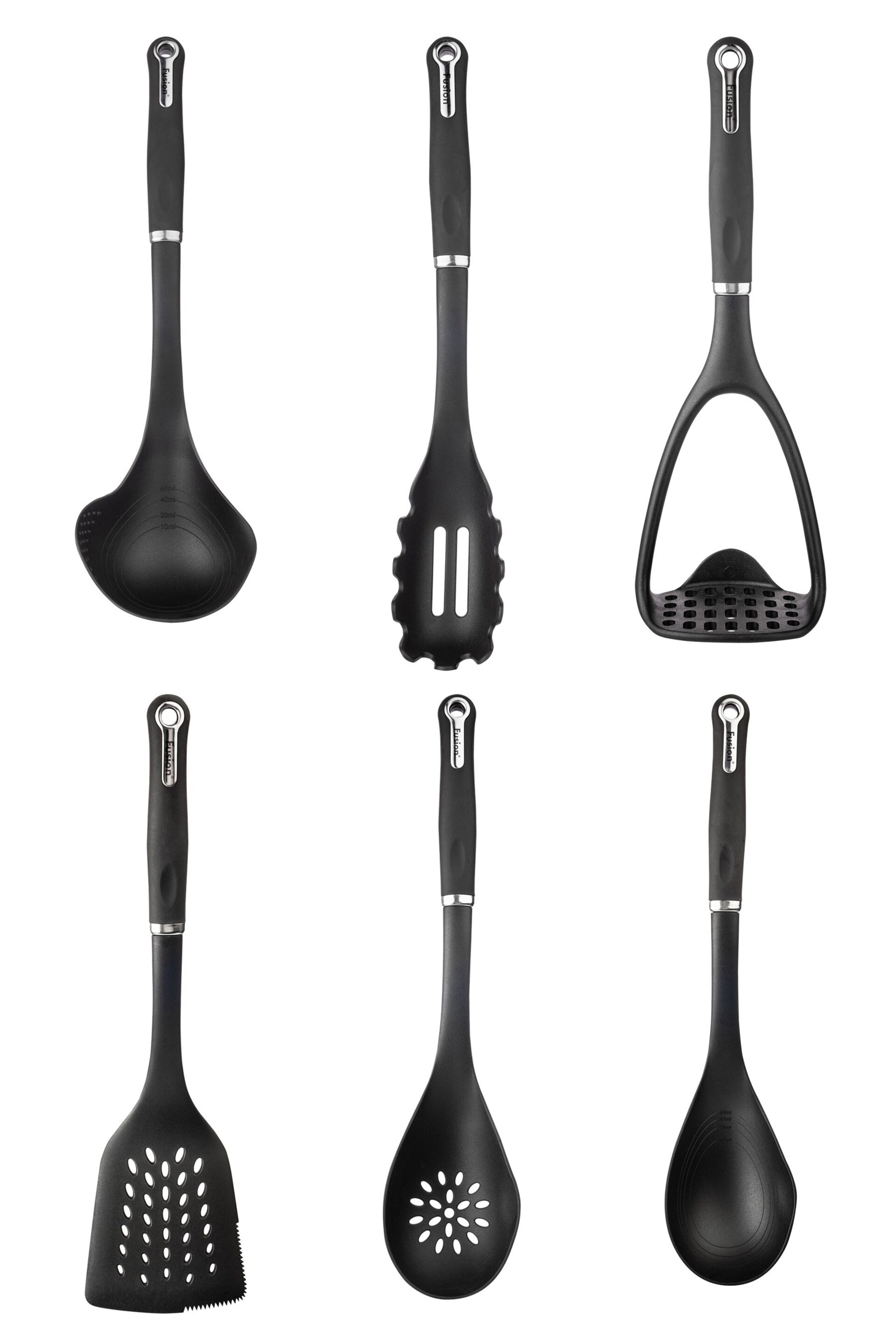 Fusion Set of 6 Black Nylon Utensils - Image 4 of 4