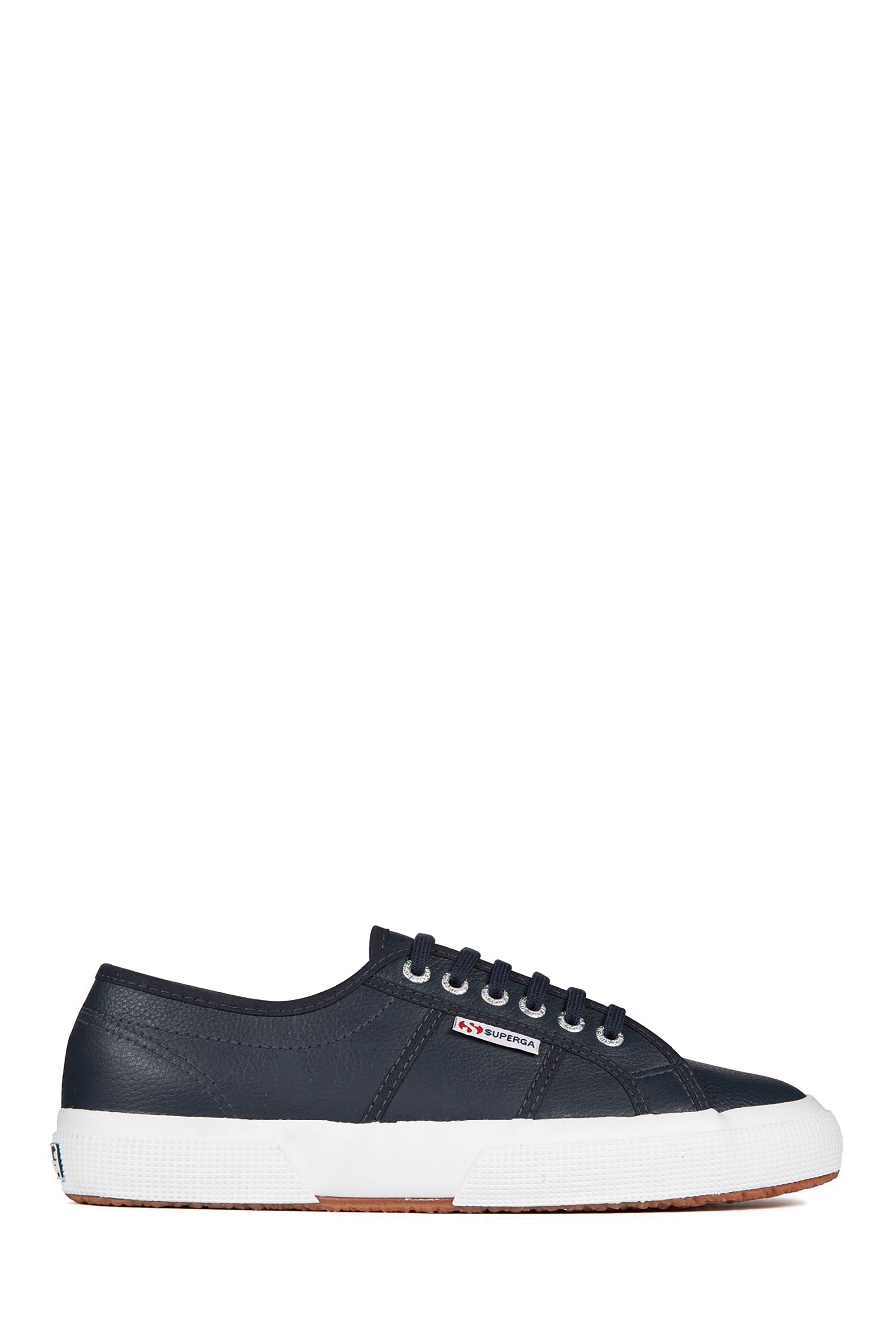Superga 2750 TUMBLED Mens Leather Trainers Blue Navy EUR 45