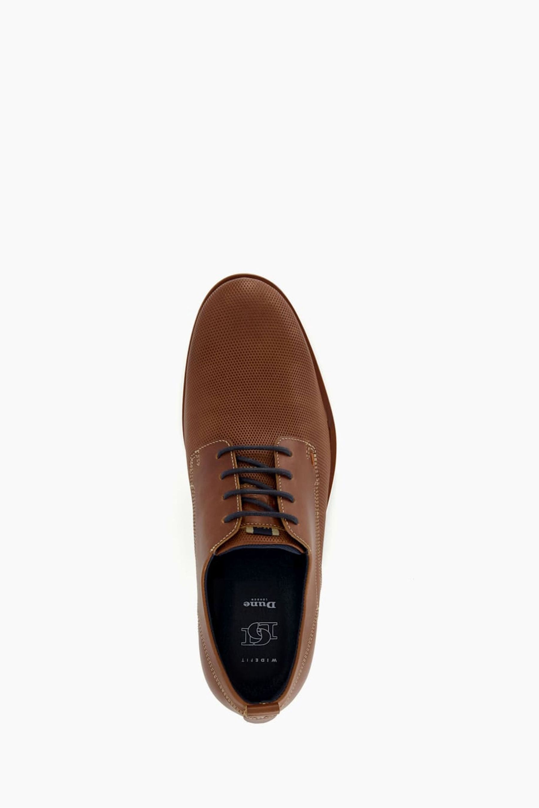 Buy Dune London Brown Regular Fit Wide Fit Barnabey Perforated Wedge Casual Shoes from Next Luxembourg