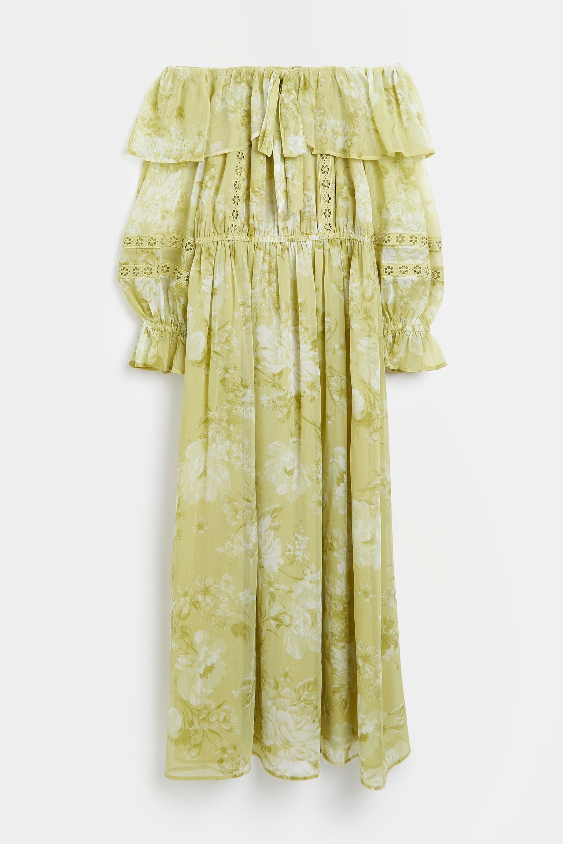 River island yellow bardot dress 2025