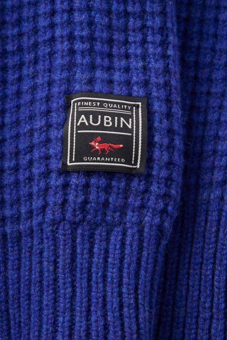 Aubin Orange Cleveden Wool Crew Neck Waffle Stitch Jumper - Image 7 of 7