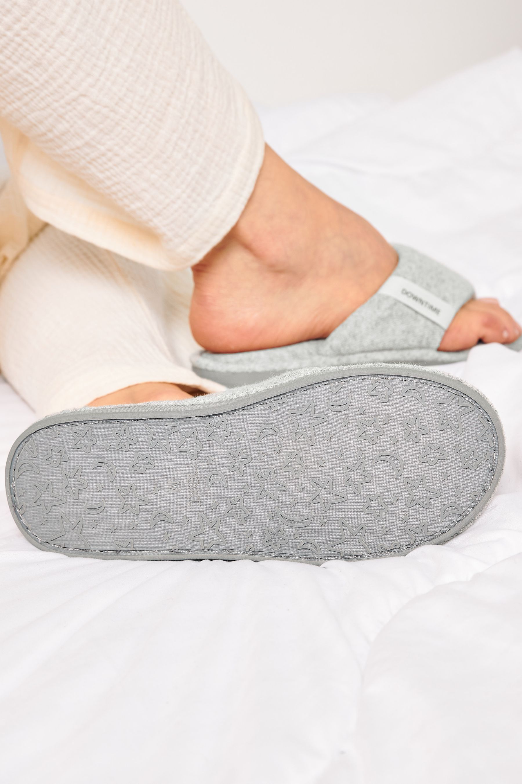 Towelling slipper thongs top