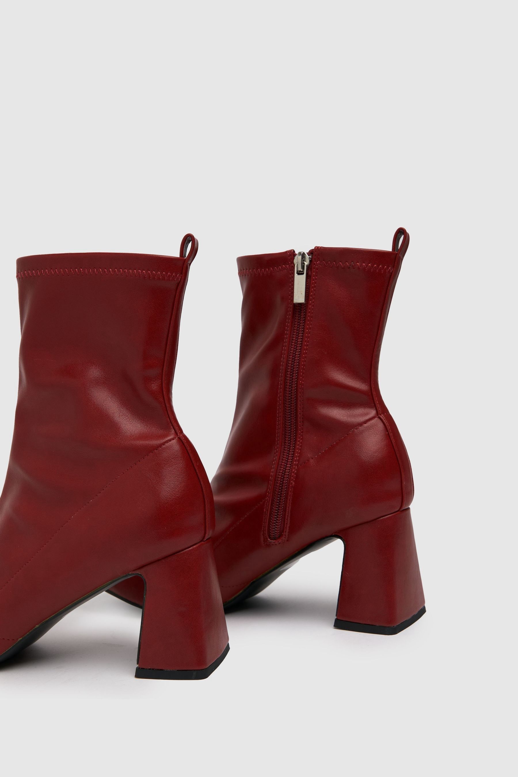 Red stretch booties outlet
