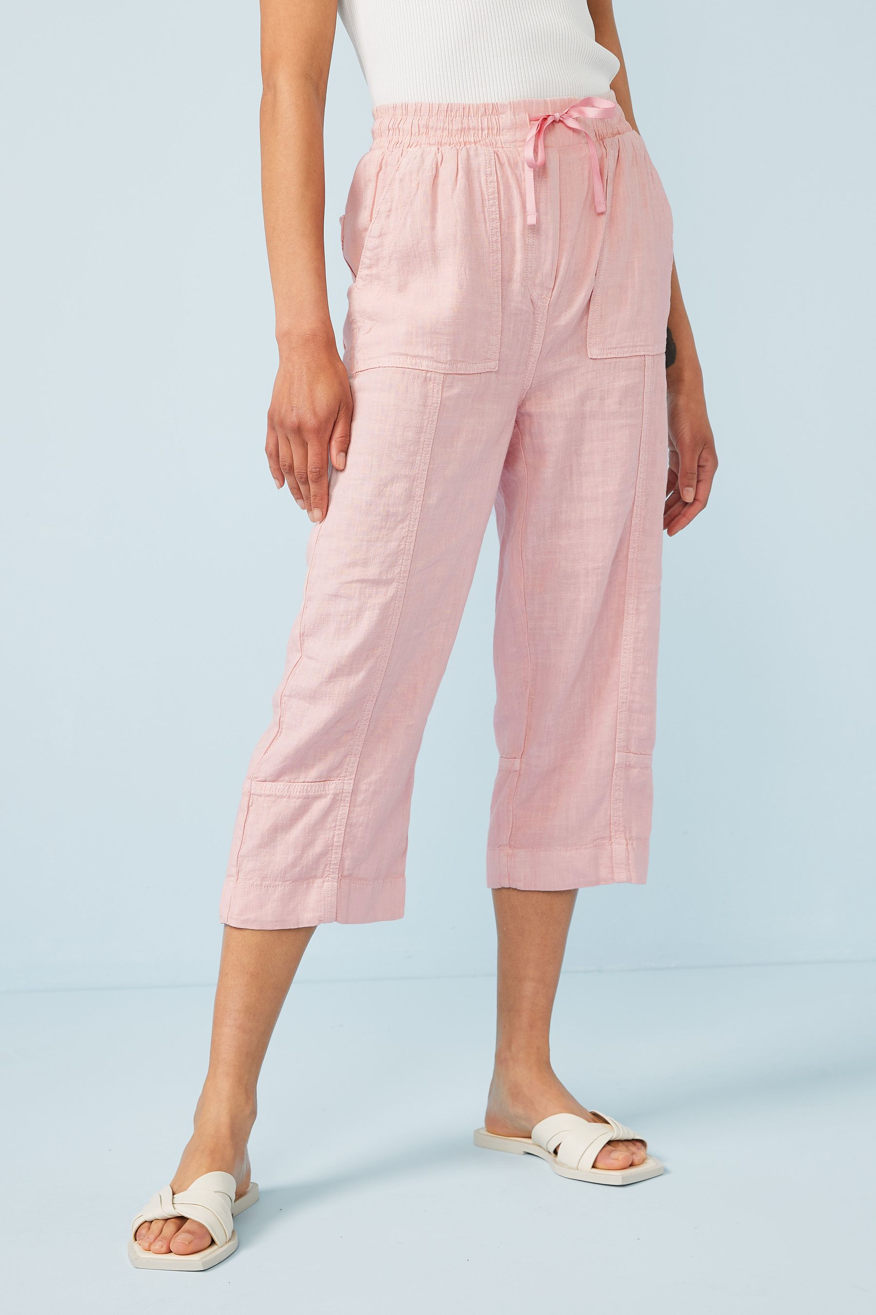 Next linen blend trousers top