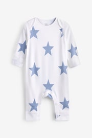 Blue Star 2 Pack Kind To Skin Baby Sleepsuits (0-2yrs) - Image 2 of 6