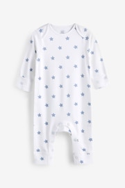 Blue Star 2 Pack Kind To Skin Baby Sleepsuits (0-2yrs) - Image 3 of 6