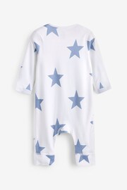 Blue Star 2 Pack Kind To Skin Baby Sleepsuits (0-2yrs) - Image 4 of 6