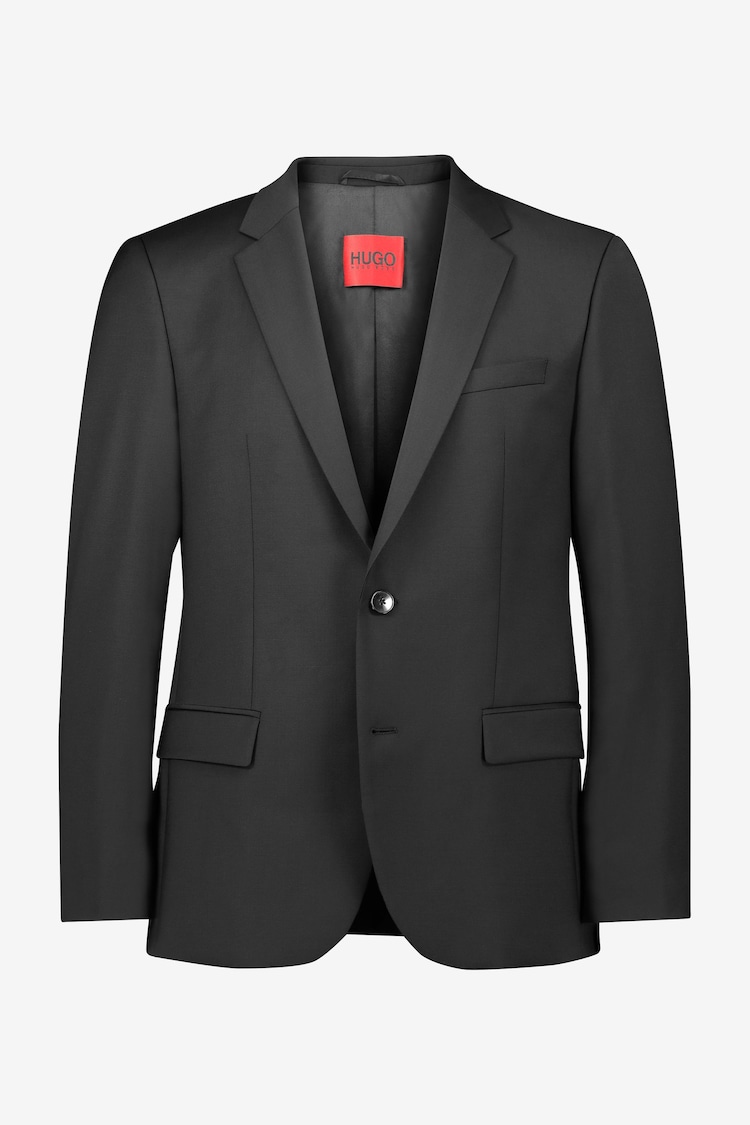 HUGO Black Slim-Fit Performance-Stretch Wool Blend Jacket - Image 5 of 5