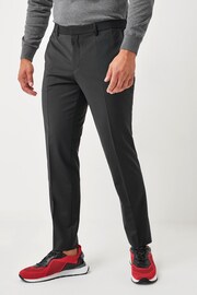 HUGO Black Regular Fit Wool Blend Trousers - Image 1 of 4