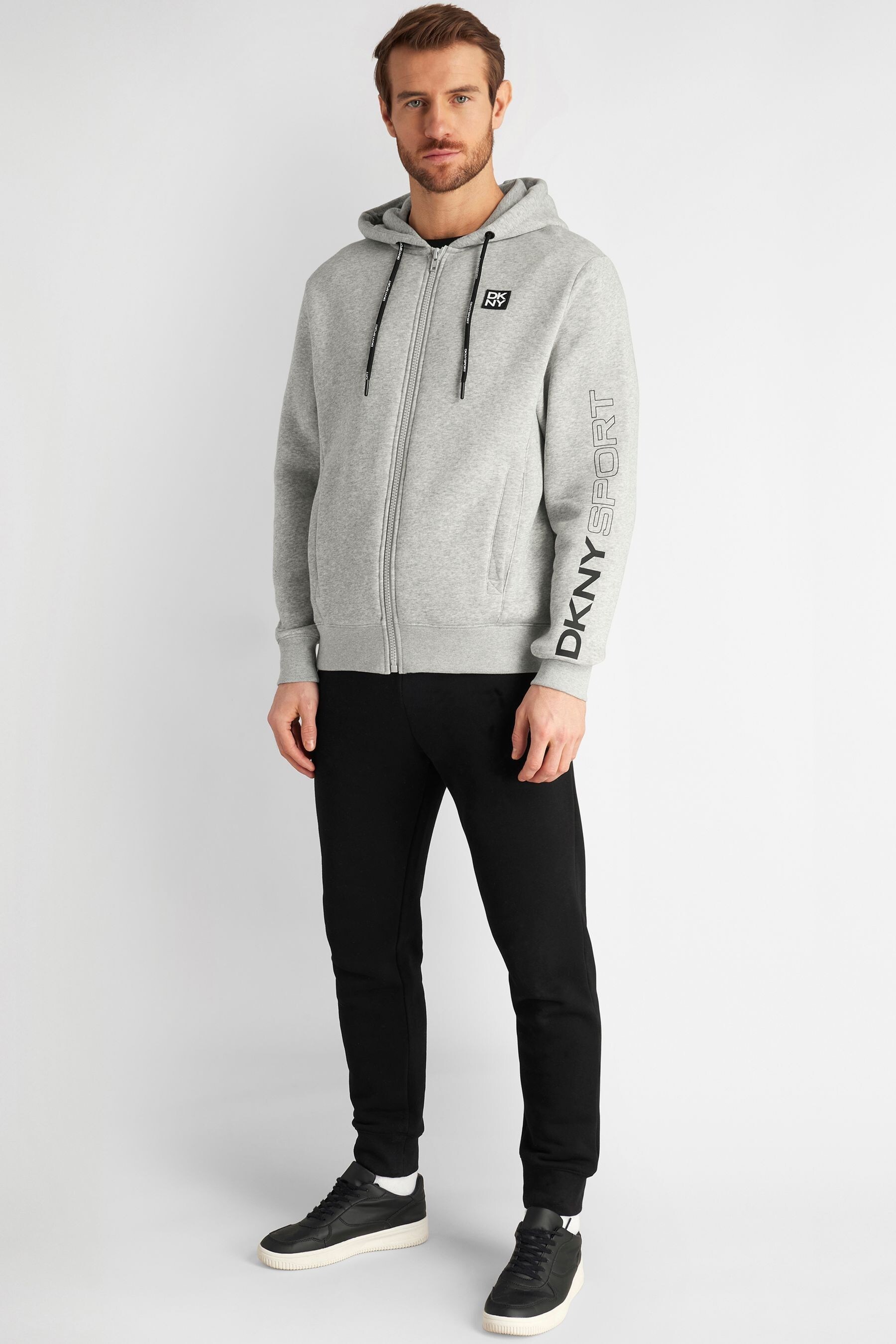Buy DKNY Grey South Street Full Zip Hoodie from Next Luxembourg