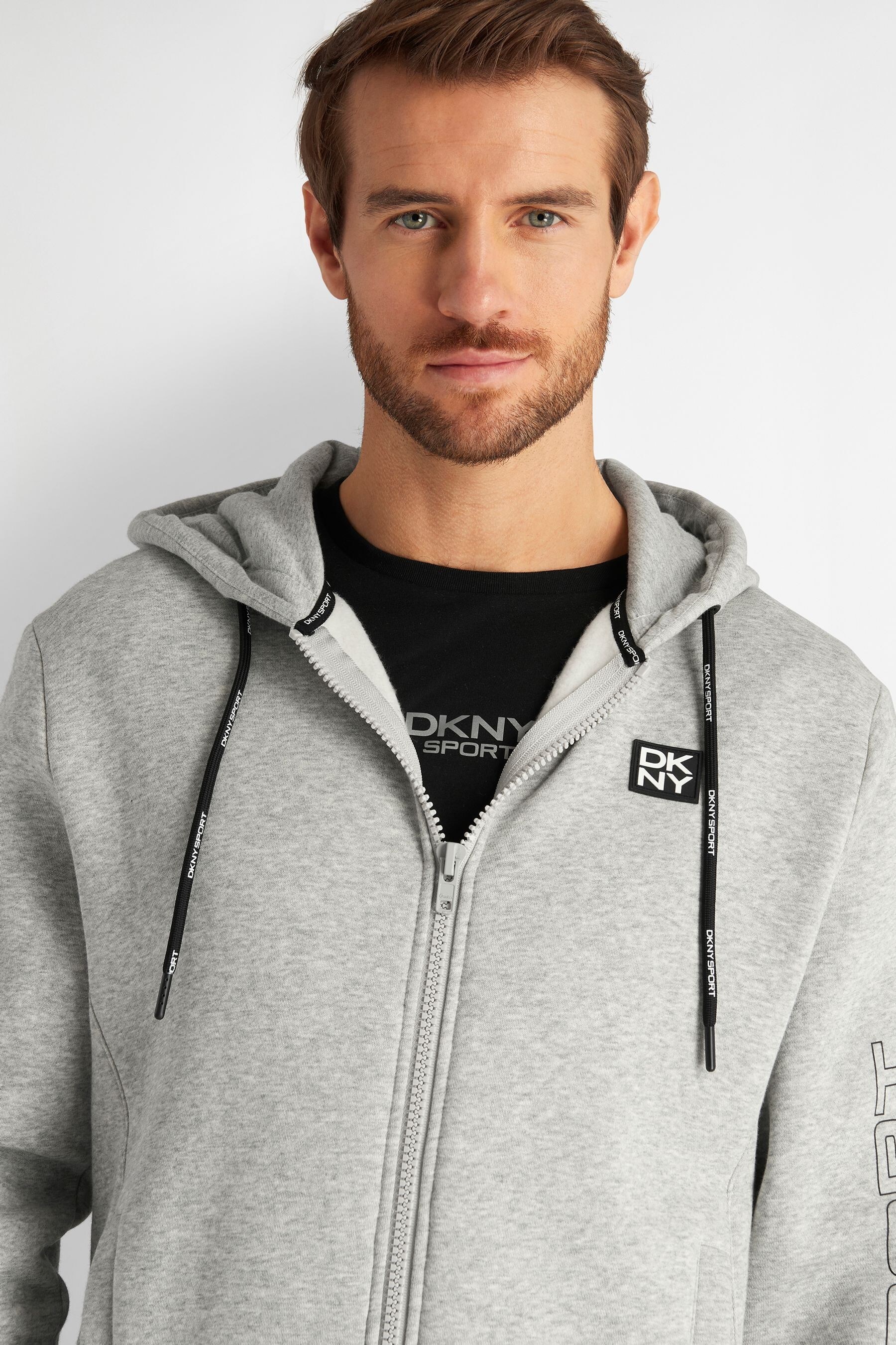 Buy DKNY Grey South Street Full Zip Hoodie from Next Luxembourg