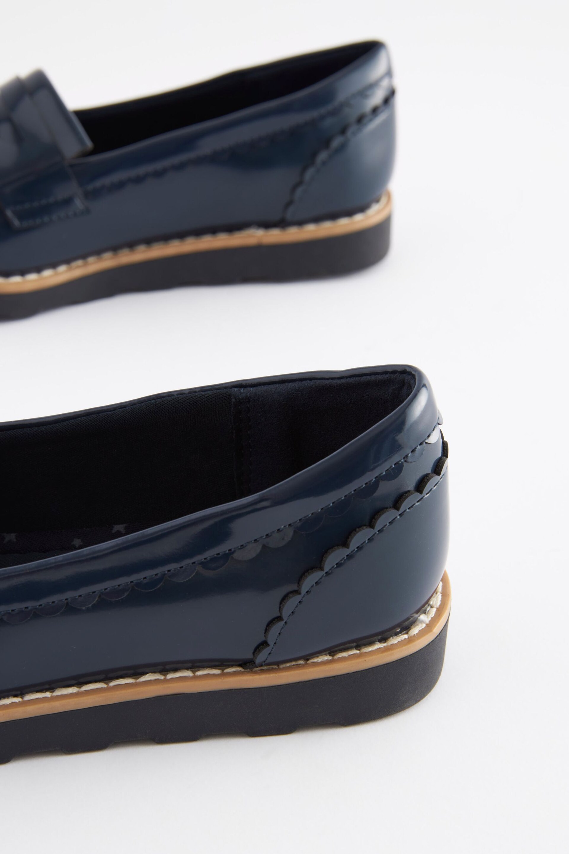 Navy Blue Standard Fit (F) School Tassel Loafers - Image 5 of 5