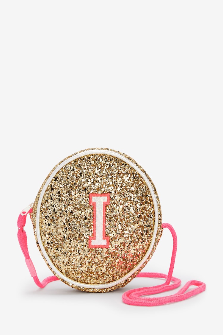 Gold I Initial Glitter Bag - Image 1 of 4