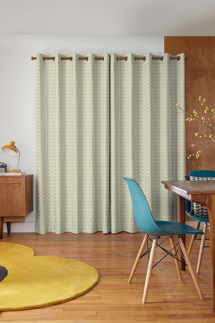 Orla Kiely Pebble 100% Cotton Linear Made To Measure Curtains - Image 2 of 9