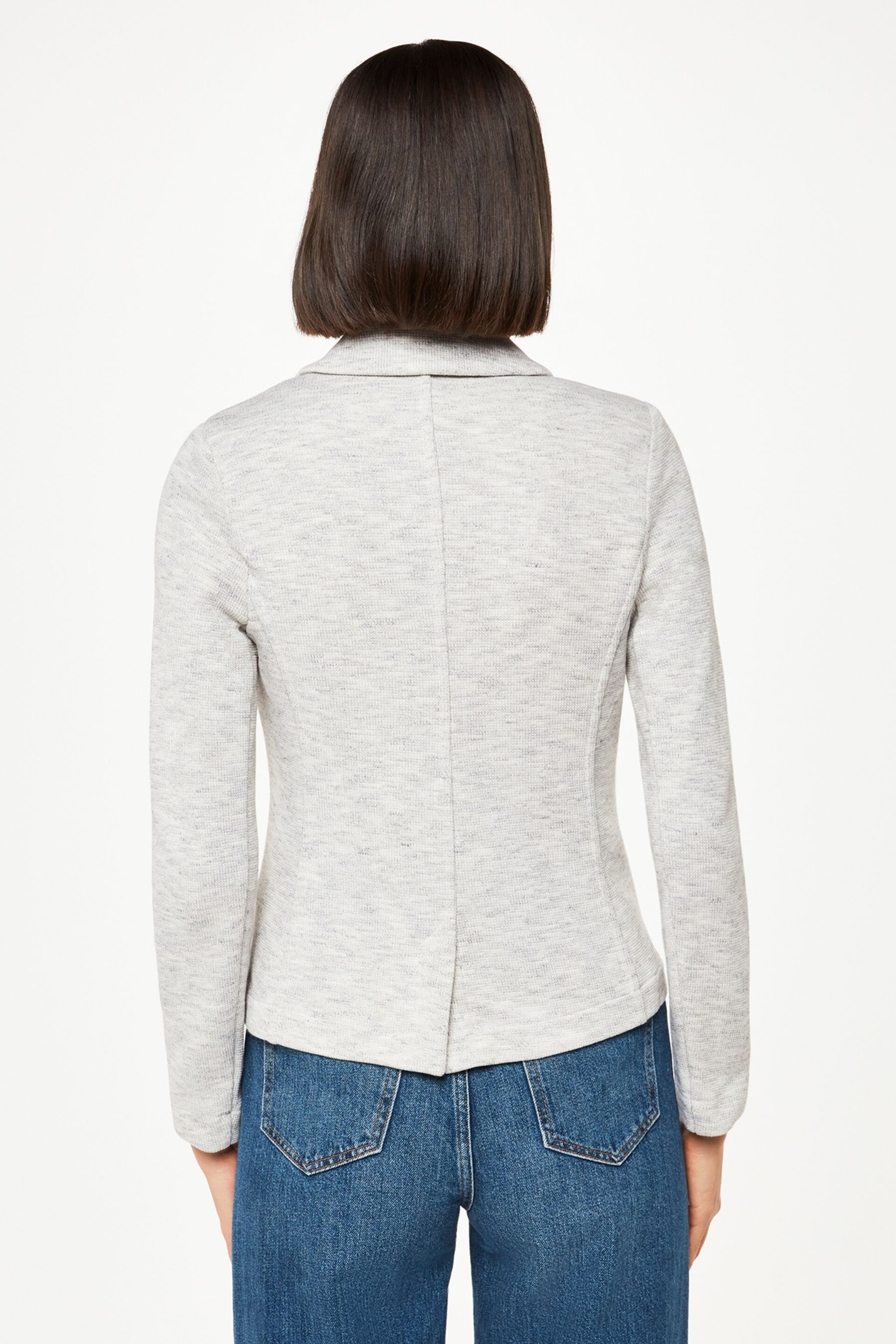 Whistles Grey Slim Jersey Jacket - Image 2 of 3