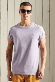 Superdry Purple Vintage Logo Embossed T-Shirt - Image 1 of 4