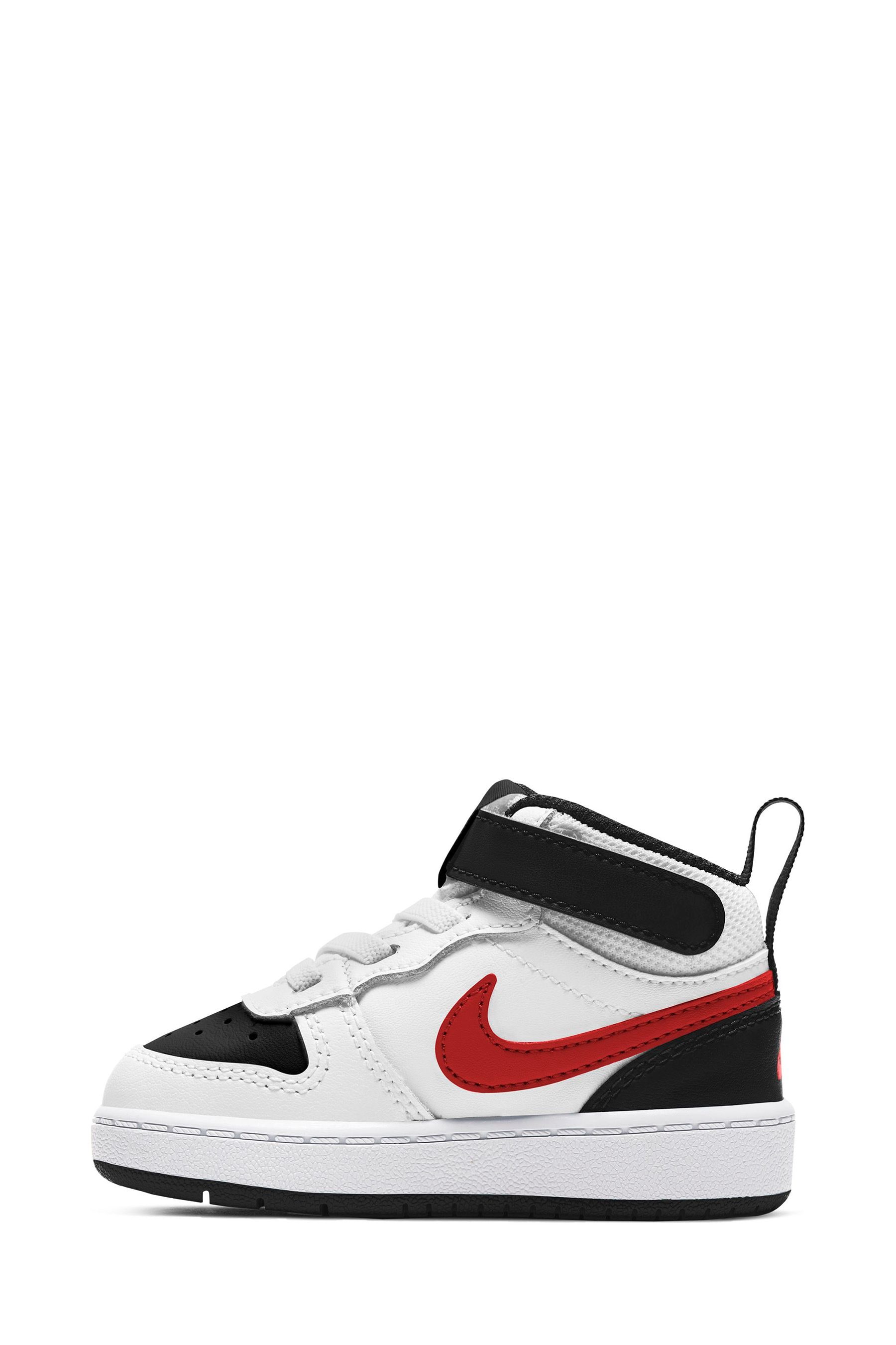 Nike court borough mid red and white clearance