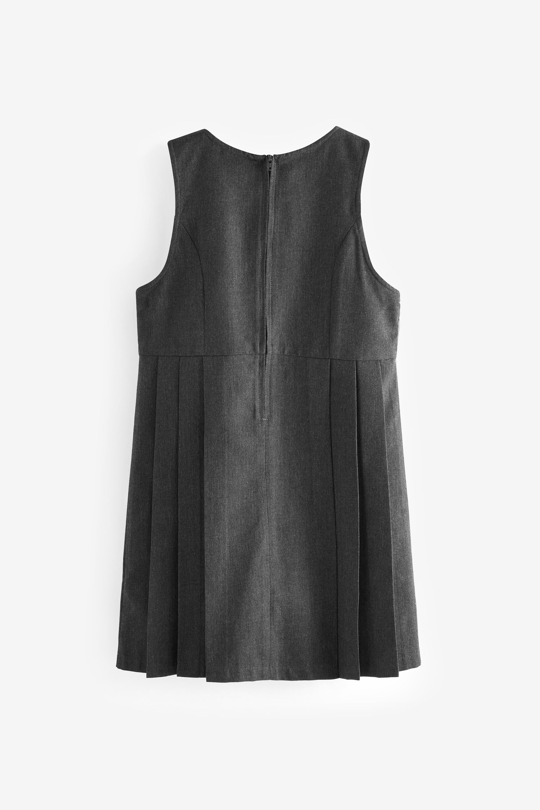 Buy Grey Asymmetric Button Front Pinafore School Dress 3 14yrs from the Next UK online shop