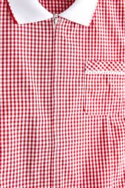 Red Cotton Rich School Gingham Zip Dress (3-14yrs) - Image 6 of 6