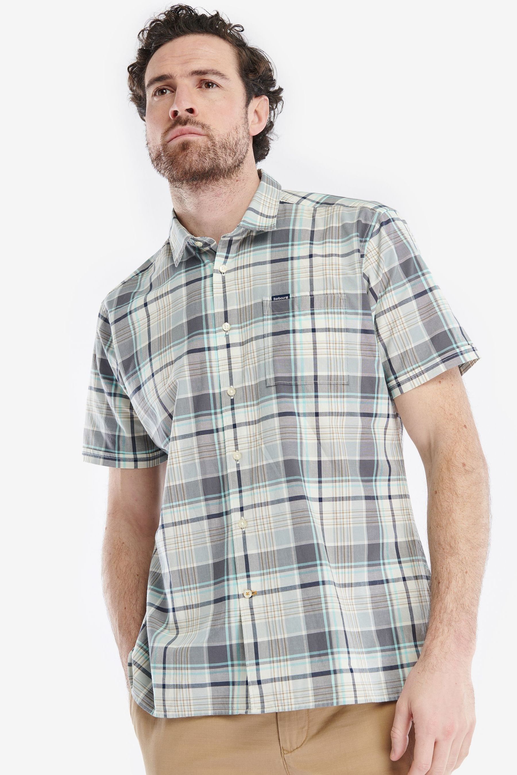 Buy Barbour White Embleton Madras Check Short Sleeve Shirt from Next Ireland