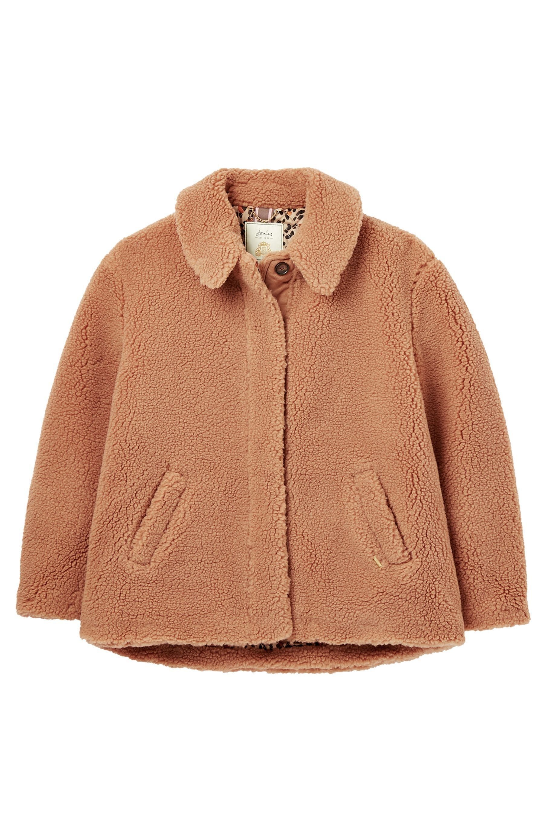 Buy Joules Brown Ettfield Collared Fleece Jacket from Next Ireland